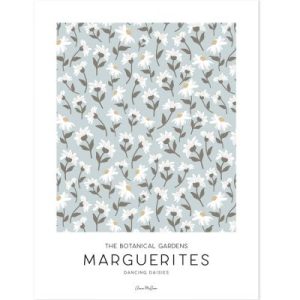 achetez Affiche Marguerites bleu clair (30 x 40 cm) Lilipinso au meilleur prix en promo