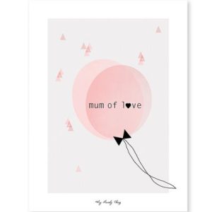 achetez Affiche Mum of love My Lovely Thing (30 x 40 cm) Lilipinso au meilleur prix en promo