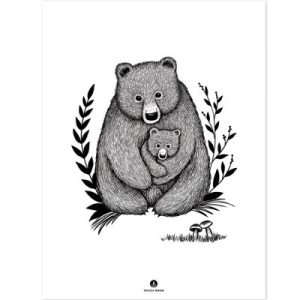 achetez Affiche ours Family bear (30 x 40 cm) Lilipinso au meilleur prix en promo