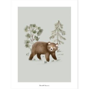 achetez Affiche ours Little Bear (30 x 40 cm) Lilipinso au meilleur prix en promo