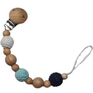 achetez Attache sucette en bois Yoyo bleu Tata Lucette au meilleur prix en promo