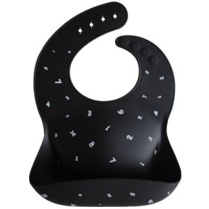 achetez Bavoir à poche en silicone Black numbers Mushie au meilleur prix en promo
