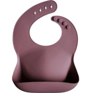achetez Bavoir à poche en silicone Dusty Rose Mushie au meilleur prix en promo
