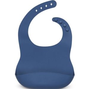 achetez Bavoir à poche en silicone Jeans Blue Jollein au meilleur prix en promo