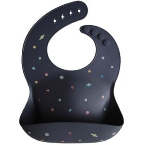 achetez Bavoir à poche en silicone Planets Mushie au meilleur prix en promo