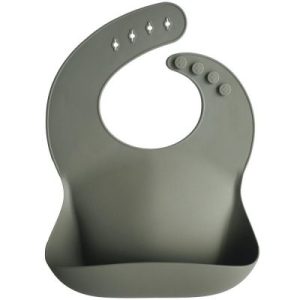achetez Bavoir à poche en silicone Silver sage Mushie au meilleur prix en promo