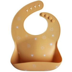 achetez Bavoir à poche en silicone Sun Mushie au meilleur prix en promo