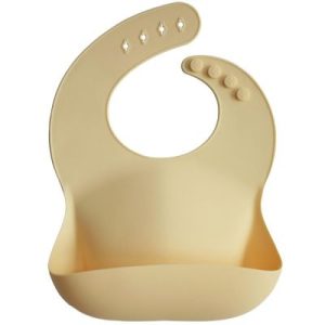 achetez Bavoir à poche en silicone Sunshine Mushie au meilleur prix en promo