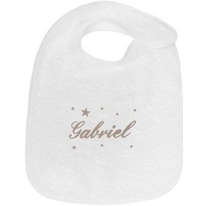 achetez Bavoir à velcro étoile taupe (personnalisable) ANVIE au meilleur prix en promo