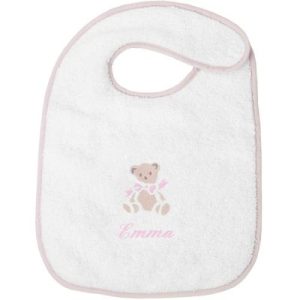 achetez Bavoir à velcro ours rose (personnalisable) ANVIE au meilleur prix en promo