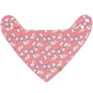 achetez Bavoir bandana en coton bio Glama Lama corail Lässig au meilleur prix en promo