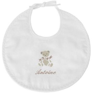 achetez Bavoir de naissance Ours taupe (personnalisable) ANVIE au meilleur prix en promo