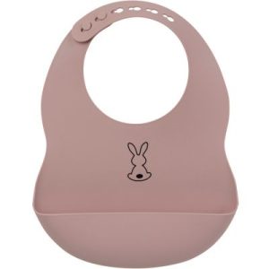 achetez Bavoir en silicone à poche dusty pink Nattou au meilleur prix en promo