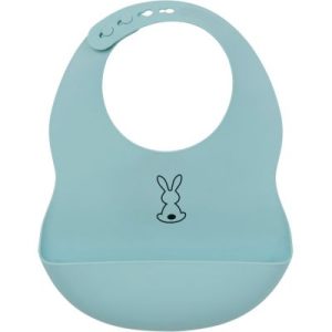 achetez Bavoir en silicone à poche light blue Nattou au meilleur prix en promo