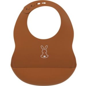 achetez Bavoir en silicone à poche terracota Nattou au meilleur prix en promo