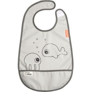 achetez Bavoir imperméable à velcro Sea Friends gris Done by Deer au meilleur prix en promo