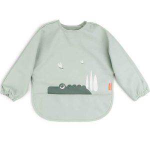 achetez Bavoir manches avec poche Croco Vert Done by Deer au meilleur prix en promo