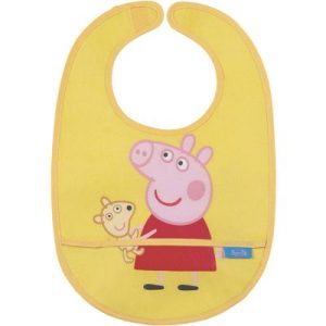 achetez Bavoir plastifié à velcro Peppa Pig jaune Petit Jour Paris au meilleur prix en promo