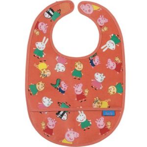 achetez Bavoir plastifié à velcro Peppa Pig rouge Petit Jour Paris au meilleur prix en promo