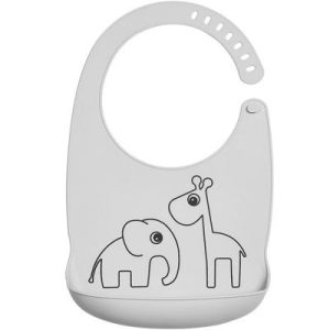 achetez Bavoir silicone avec poche Deer friends gris Done by Deer au meilleur prix en promo