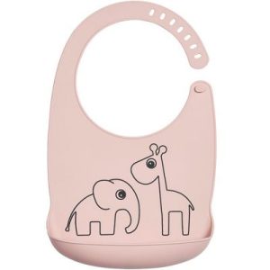 achetez Bavoir silicone avec poche Deer friends rose Done by Deer au meilleur prix en promo
