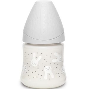 achetez Biberon Hygge Baby lapin gris (150 ml) Suavinex au meilleur prix en promo