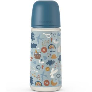achetez Biberon avec tétine symétrique SX PRO L Into the forest bleu (360 ml) Suavinex au meilleur prix en promo
