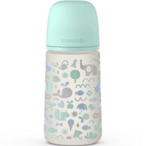achetez Biberon avec tétine symétrique SX PRO M Mémories aigue-marine (270 ml) Suavinex au meilleur prix en promo