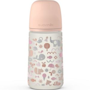 achetez Biberon avec tétine symétrique SX PRO M Mémories rose corail (270 ml) Suavinex au meilleur prix en promo
