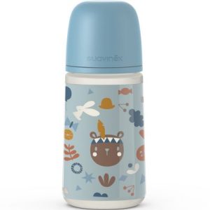 achetez Biberon avec tétine symétrique SX PRO M bleu poudré (270 ml) Suavinex au meilleur prix en promo