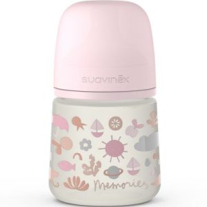 achetez Biberon avec tétine symétrique SX PRO S Memories rose (150 ml) Suavinex au meilleur prix en promo