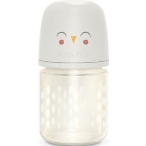 achetez Biberon en verre tétine SXPro S Bonhomia beige (120 ml) Suavinex au meilleur prix en promo