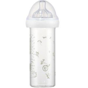 achetez Biberon verre anti colique Gypsophile vert (240 ml) Le Biberon Français au meilleur prix en promo