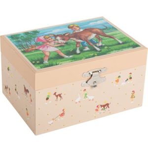 achetez Boîte à bijoux musicale jeune vache Mémoire d'enfance Jeanne Lagarde Trousselier au meilleur prix en promo