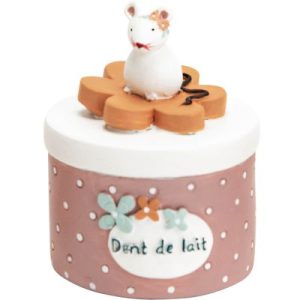 achetez Boîte à dents Sofia et Olga reines de la Taïga rose et fleur orange Amadeus Les Petits au meilleur prix en promo