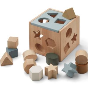 achetez Boîte à formes Mark Geometric Blue fog multi mix Liewood au meilleur prix en promo