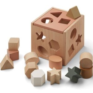 achetez Boîte à formes Mark Geometric Tuscany rose multi mix Liewood au meilleur prix en promo
