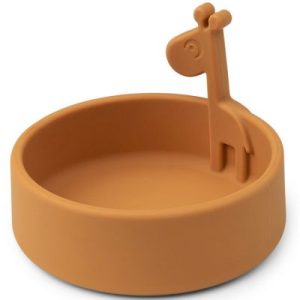 achetez Bol en silicone Raffi moutarde Peekaboo Done by Deer au meilleur prix en promo