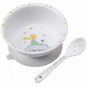 achetez Bol ventouse + cuillère blancs Le Petit Prince Petit Jour Paris au meilleur prix en promo