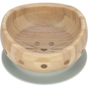 achetez Bol ventouse en bois de bambou Little Chums chat Lässig au meilleur prix en promo