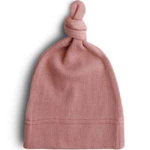 achetez Bonnet de naissance côtelé Cedar Mushie au meilleur prix en promo