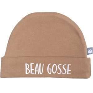 achetez Bonnet de naissance en coton Beau gosse camel BB & Co au meilleur prix en promo