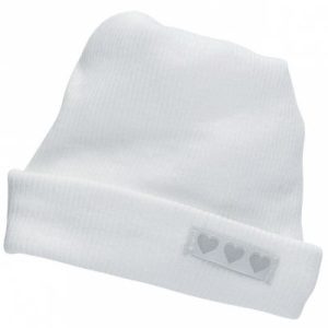 achetez Bonnet de naissance en coton blanc Trois Kilos Sept au meilleur prix en promo