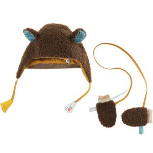 achetez Bonnet et moufles Les Jolis trop Beaux (0-6 mois) Moulin Roty au meilleur prix en promo