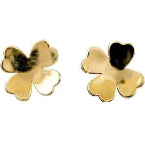 achetez Boucles d'oreilles trèfles (or jaune 750°) Daniel Crégut au meilleur prix en promo