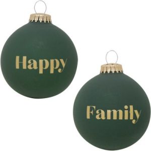 achetez Boule de Noël verte Happy Family Baubels au meilleur prix en promo