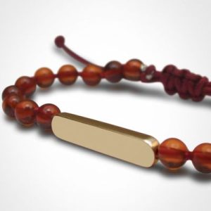 achetez Bracelet Maracas perles (or jaune 750° et ambre) Mikado au meilleur prix en promo