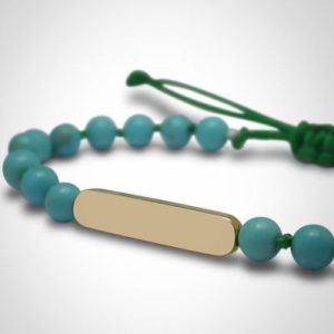 achetez Bracelet Maracas perles (or jaune 750° et turquoise) Mikado au meilleur prix en promo