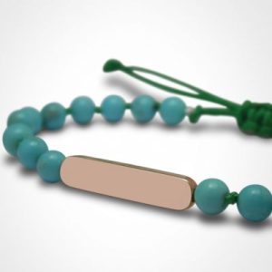achetez Bracelet Maracas perles (or rose 750° et turquoise) Mikado au meilleur prix en promo