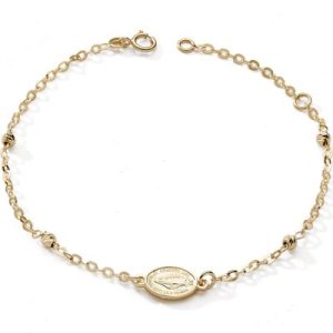 achetez Bracelet Vierge miraculeuse (or jaune 375°) Baby bijoux au meilleur prix en promo